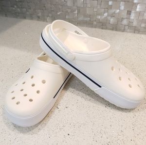 mens white crocs size 10